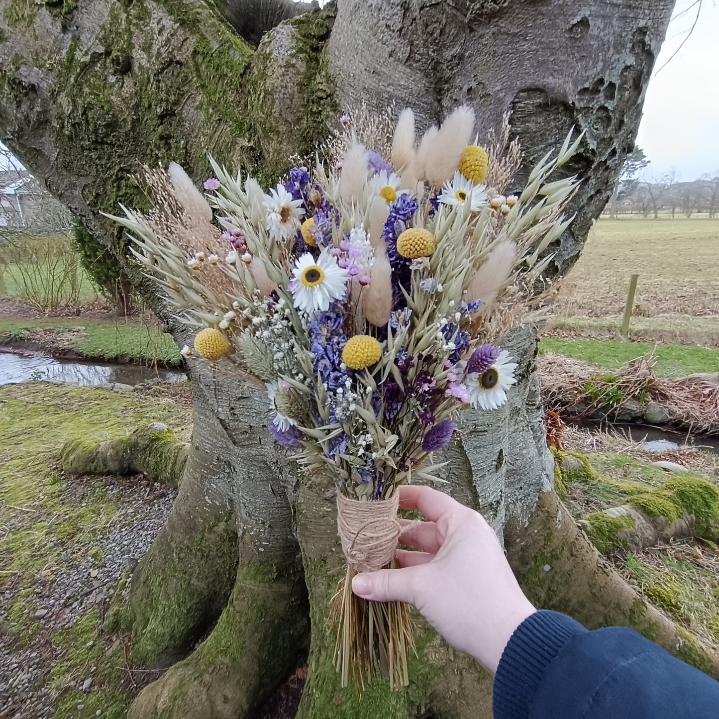 Large deep purple and yellow Bouquet